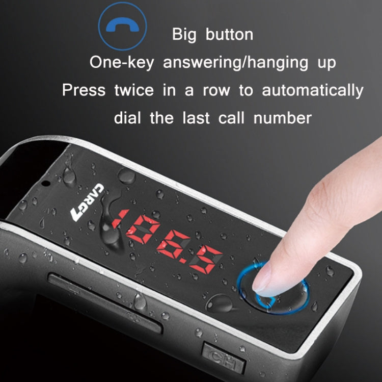 Lecteur MP3 Bluetooth mains libres FM pour voiture G7, G7 Or, G7 Argent, G7 Noir, G7 Rose, G7 Or Rose