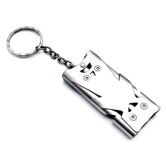 Outdoor High Decibel Stainless Steel Three-Tube Survival Rescue Whistle, Silver, Grey, Black, Colorful, Gold