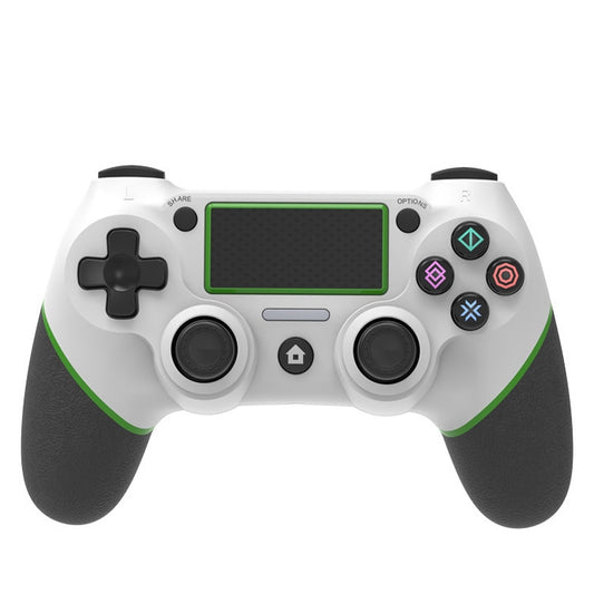 Wireless Bluetooth Rubberized Gamepad For PS4, White Blue, White Green, White Red