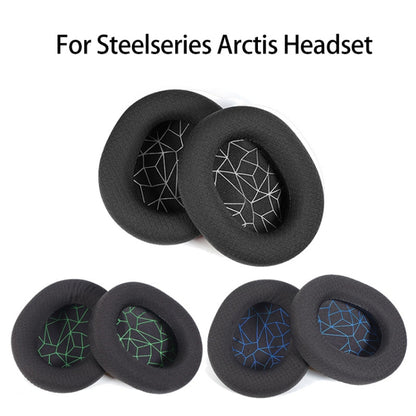 2 Stück Schwamm-Headset-Polster für Steelseries Arctis Pro / Arctis 3 / 5 / 7 (Schwarzgraues Leder), TBD0601869701B, TBD0601869701C, TBD0601869701D, TBD0601869701E, TBD0601869701F, TBD0601869701G, TBD0601869701H, TBD0601869701J, TBD0601869701A