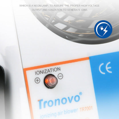TRONOVO TR7001 Desktop Anti-Static Eliminator Anti-Static Small Ion Fan, CN Plug