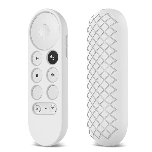 2 Stück Silikon-Schutzhülle für Google Chromecast 2020 Fernbedienung, Rot), (Schwarz), (Silbergrau), (Himmelblau), (Weiß), (Rosa)