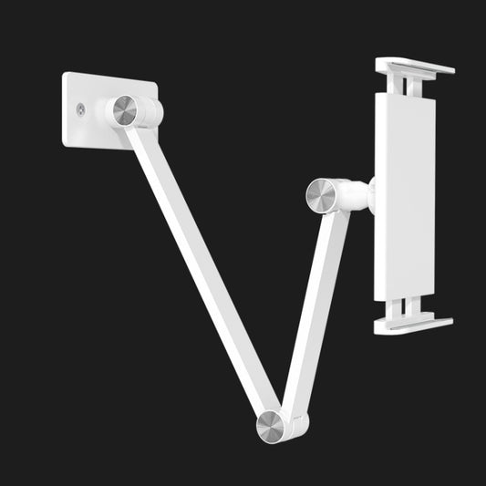 WS-2 Wall-Mounted Folding Telescopic Holder For Mobile Phone And Tablet, WS-2 (White), WS-2 (Black Gray)