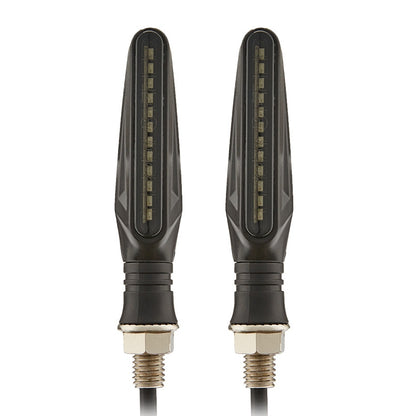 2pcs MK-109 Motorcycle Flow Steering Lamp LED Signal Light, MK-109(Black )