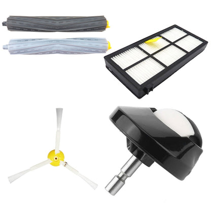 1 Pair Main Brush XR319 Sweeping Robot Accessories For iRobot 8 Series / 9 Series, 1 Pair Main Brush, 10 PCS Side Brush, 5 PCS Filter, 2 PCS Steering Wheel