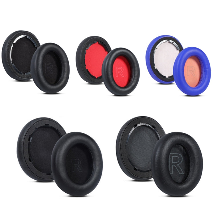2pcs Protein Leather Sponge Earphone Cover For Anker Soundcore Life, Q10 (Black+Red), Q20 (Black), Q30 (Black), Q35 (Black), Q35 (Dark Blue), For Anker Soundcore Life Q35