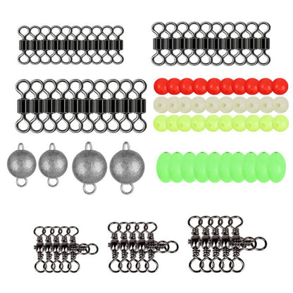 Lot de 165 accessoires pour hameçons pour calamars, lot de 165 pièces (orange), lot de 165 pièces (noir)