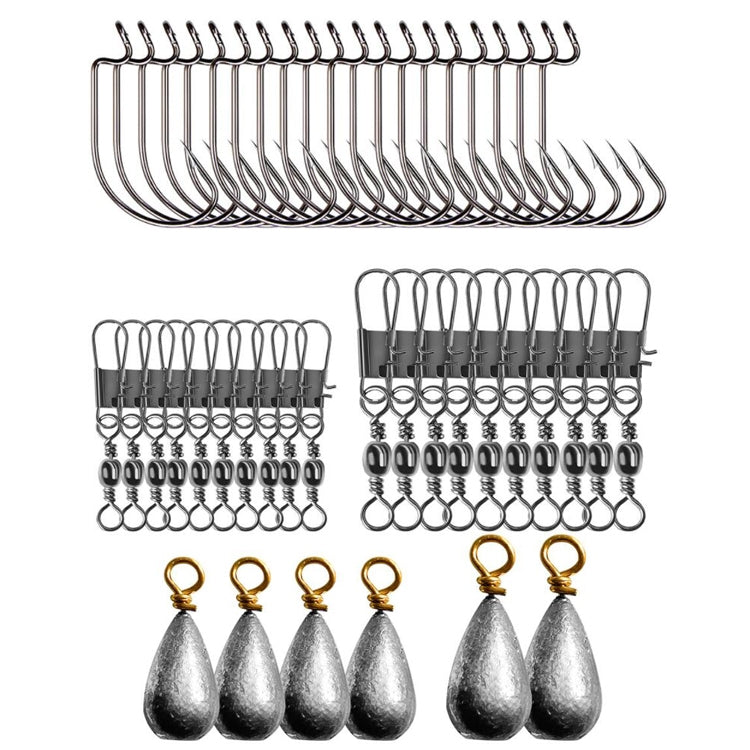 Lot de 165 accessoires pour hameçons pour calamars, lot de 165 pièces (orange), lot de 165 pièces (noir)
