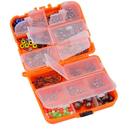 Lot de 165 accessoires pour hameçons pour calamars, lot de 165 pièces (orange), lot de 165 pièces (noir)