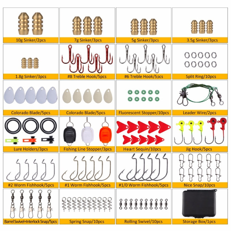 Ensemble d'accessoires d'hameçons pour calamars, 128 pièces/ensemble