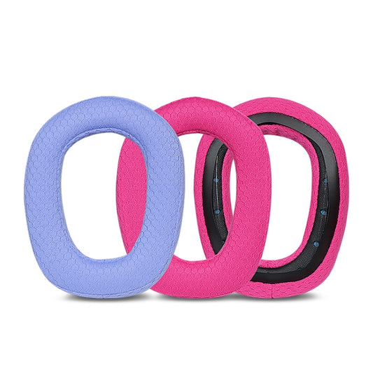 Coussinets d'oreille en éponge 2 pièces pour Logitech G435, cache-oreilles rose rouge, cache-oreilles bleus, bandeau bleu, bandeau noir, bandeau violet