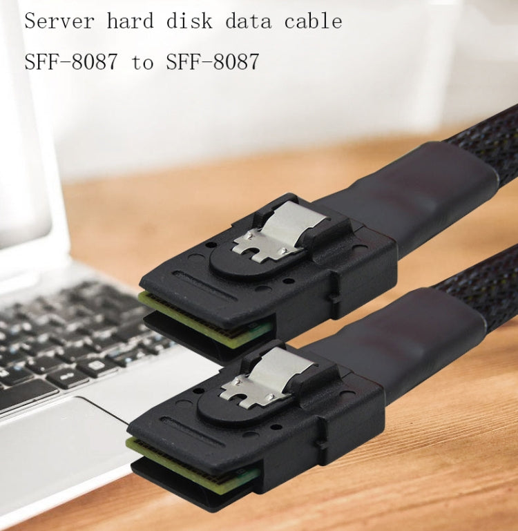 SAS36P SFF-8087 to SAS36P Cable Motherboard Server Hard Disk Data Cable, Black 0.5m, Black 0.7m, Black 1m