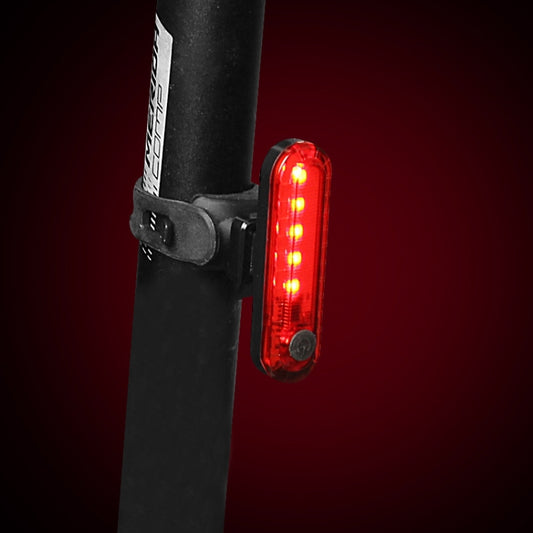 Feu d'avertissement étanche rechargeable pour vélo, rouge, blanc