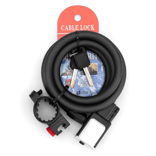 BG-0518 Cadenas de câble antivol portable et robuste pour VTT, Longueur : 1,2 m avec support, 1,5 m avec support, 1,8 m avec support