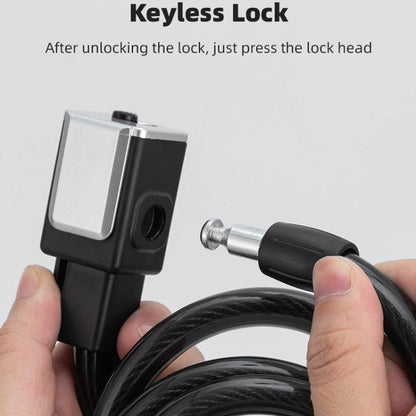 BG-0518 Mountain Bike Portable Anti-Theft Bold Cable Lock, Length:, 1.5m With Lock Frame, 1.8m With Lock Frame
