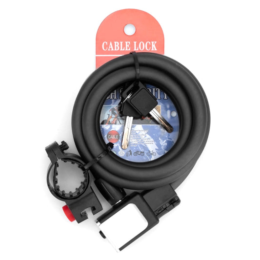 BG-0518 Cadenas de câble antivol portable et robuste pour VTT, Longueur : 1,2 m avec support, 1,5 m avec support, 1,8 m avec support