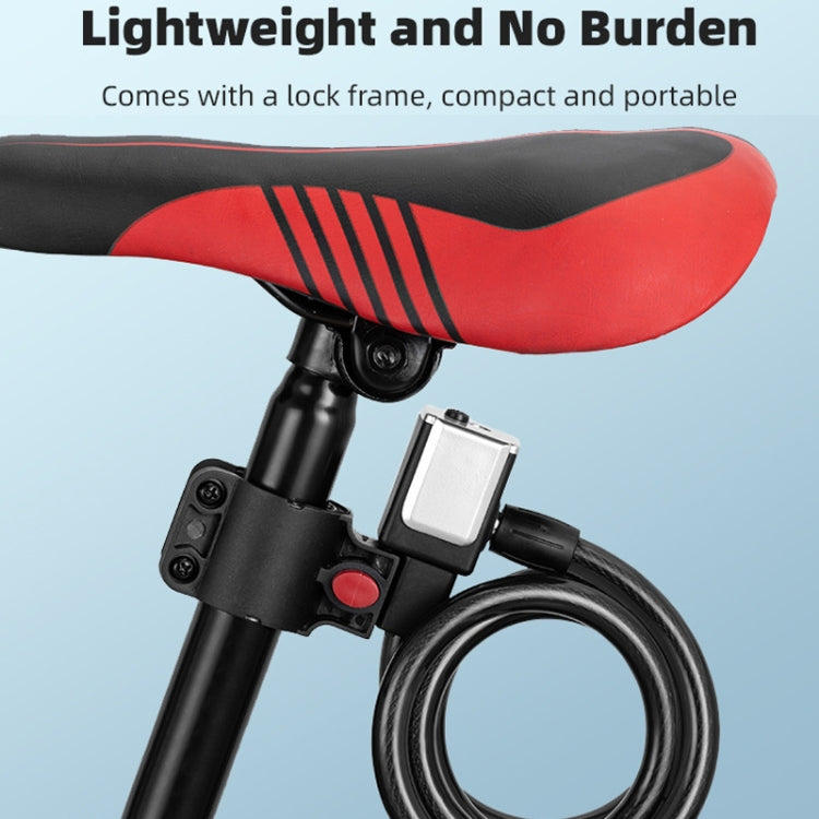 BG-0518 Mountain Bike Portable Anti-Theft Bold Cable Lock, Length:, 1.8m With Lock Frame