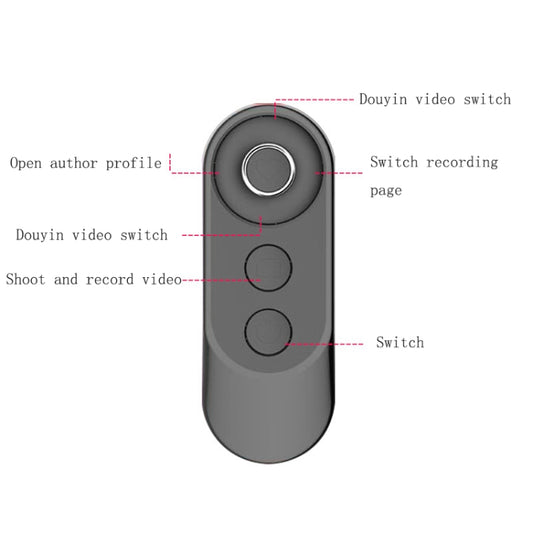 Mobile Phone Bluetooth Selfie Remote Control, Elegant Black