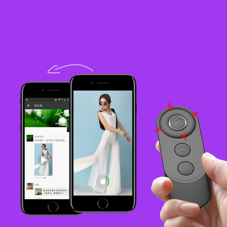 Mobile Phone Bluetooth Selfie Remote Control, Elegant Black