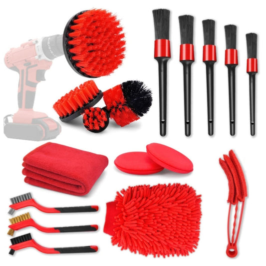 Gants de lavage de voiture imperméables avec brosse de nettoyage, 18 pièces/ensemble