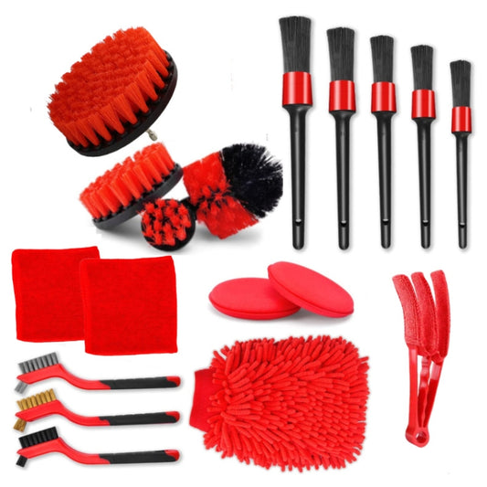 Gants de lavage de voiture imperméables avec brosse de nettoyage, 18 pièces/ensemble