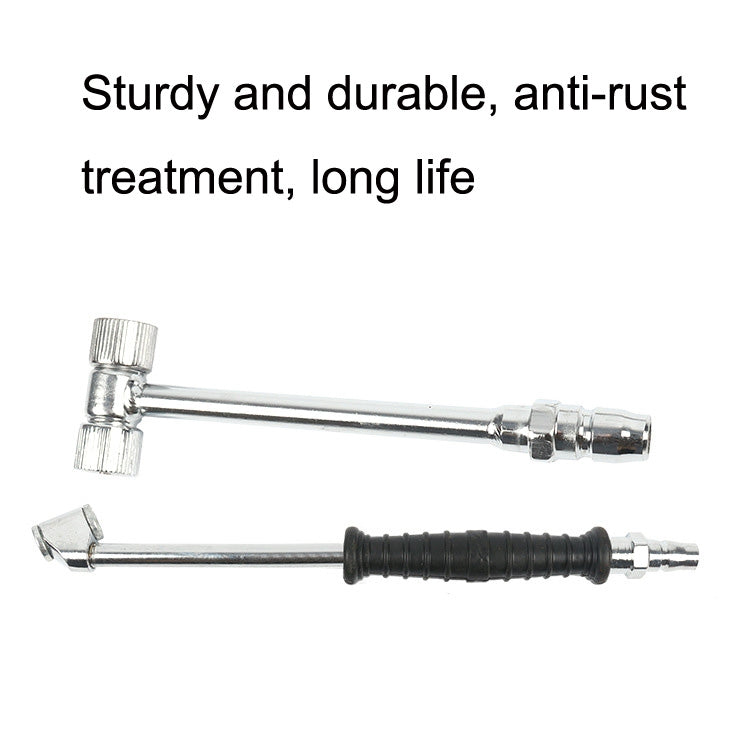 Car Tire Double-Ended Air Nozzle, T-type, Globe, Straight Handle, Straight Handle With Gaselet, Tobacco Bag With Gaselet