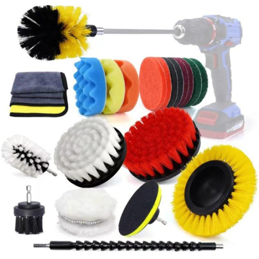 Brosse de Nettoyage Multifonction pour Fentes de Pneus de Voiture, 23 PCS / Set