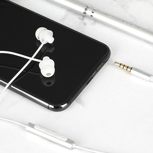 EN3900 3.5mm Plug In-Ear Wired Control Earphone with Mic, White, Red, Black