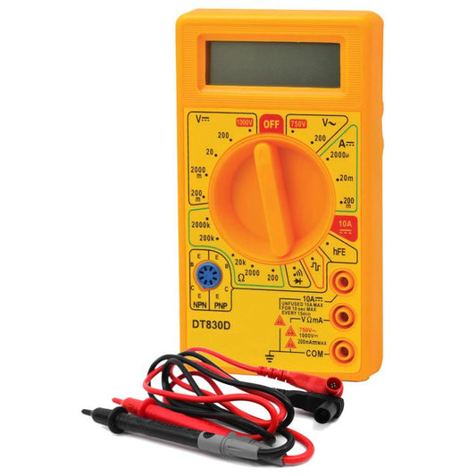 2 PCS ANENG DT830G Portable Digital Multimeter, Black, Yellow