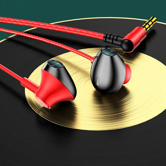 Auriculares con cable y cancelación de ruido TS6800 de 3.5 mm con codo metálico, para juegos, en rojo, verde, negro y gris plateado.