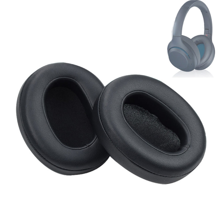 2pcs Sponge Earpad For SONY WH-XB900N Headset, Protein Skin-Gray, For SONY WH-XB900N (Protein Black)