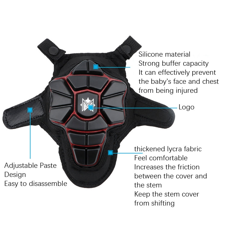 Meroca Children Balance Bike Handle Protective Cover, Black, Black Red, Black Blue, Black Orange