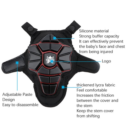 Meroca Children Balance Bike Handle Protective Cover, Black, Black Red, Black Blue, Black Orange