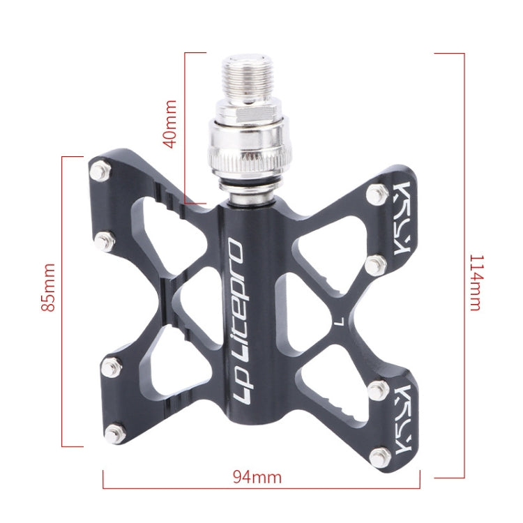 LP LitePro K5 Folding Bkie Aluminum Alloy Bearin Pedals, K5