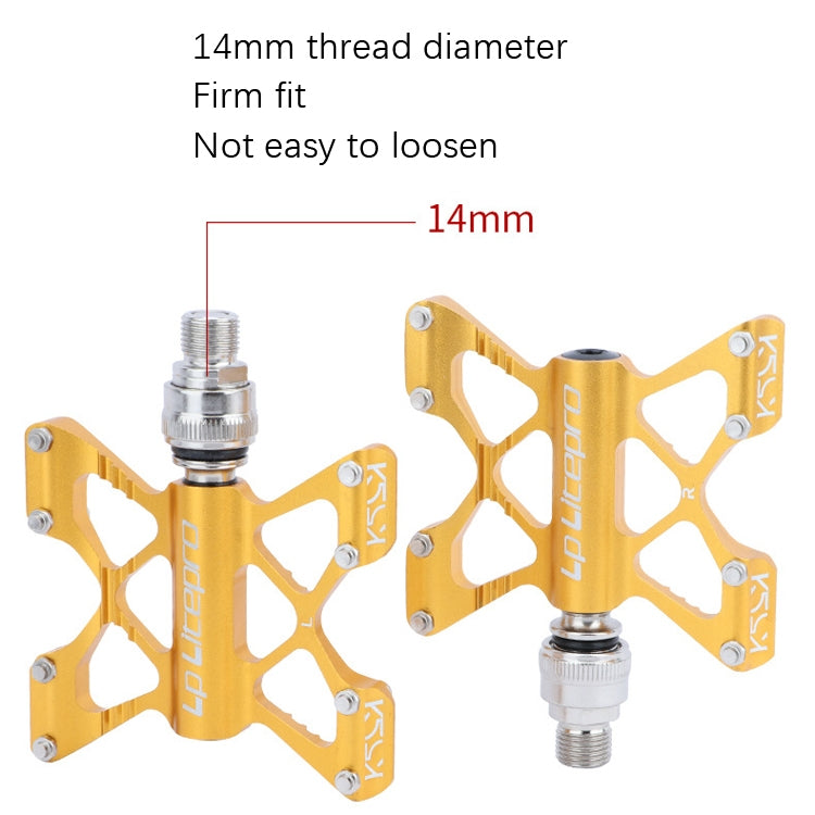 LP LitePro K5 Folding Bkie Aluminum Alloy Bearin Pedals, K5