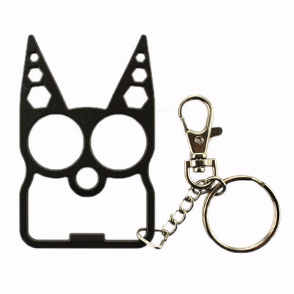2 PCS 6 In 1 Multifunctional Keychain Zinc Alloy Bottle Opener, Black, Silver, Gold, Bright Green, Grass Green, Pink