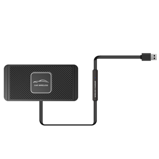 قاعدة شحن لاسلكي للسيارة بقدرة 15 واط بتقنية QI، مانعة للانزلاق، كابل C1 بطول 30 سم