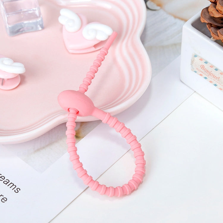 20 PCS Silicone Data Cable Storage Strap Cable Organizer, 21cm Yellow, 21cm Red, 21cm Green, 21cm Blue, 21cm Orange, 21cm Pink, 21cm Brown, 21cm Grey