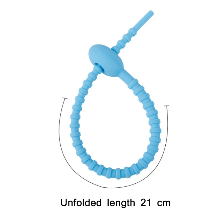 20 PCS Silicone Data Cable Storage Strap Cable Organizer, 21cm Yellow, 21cm Red, 21cm Green, 21cm Blue, 21cm Orange, 21cm Pink, 21cm Brown, 21cm Grey