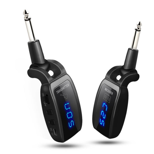 U12DX  6.35mm Jack Wireless Guitar Transmitter Receiver Rechargeable Adapter, U12DX Black, U12DX Red