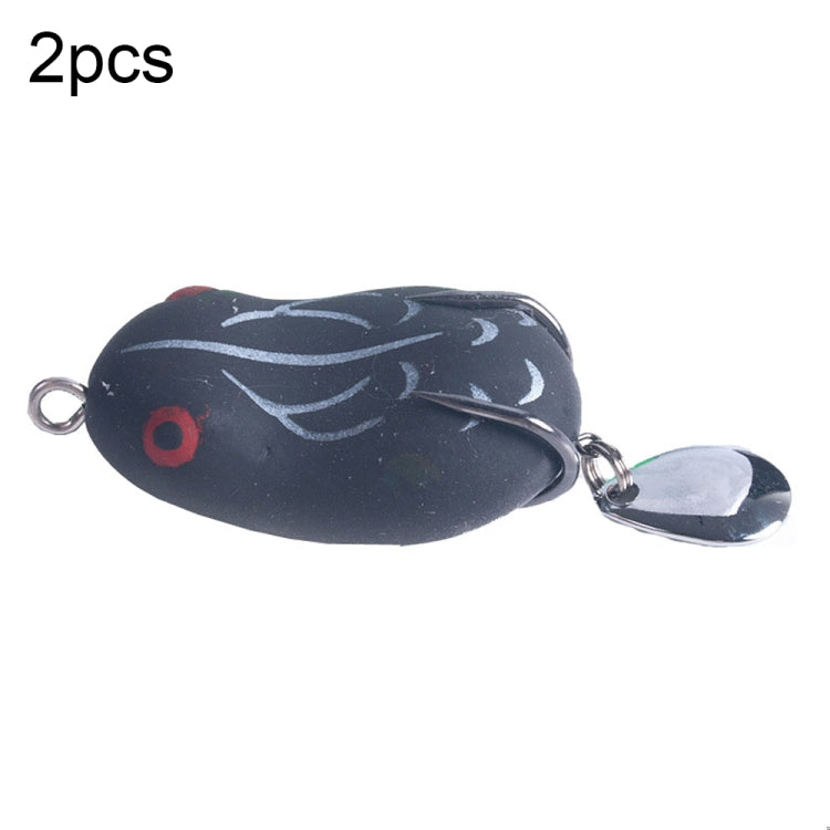 2 PIÈCES HENGJIA Leurre Paillettes Double Hameçon Grenouille de Tonnerre, 4.2cm 8g, 5cm 14g