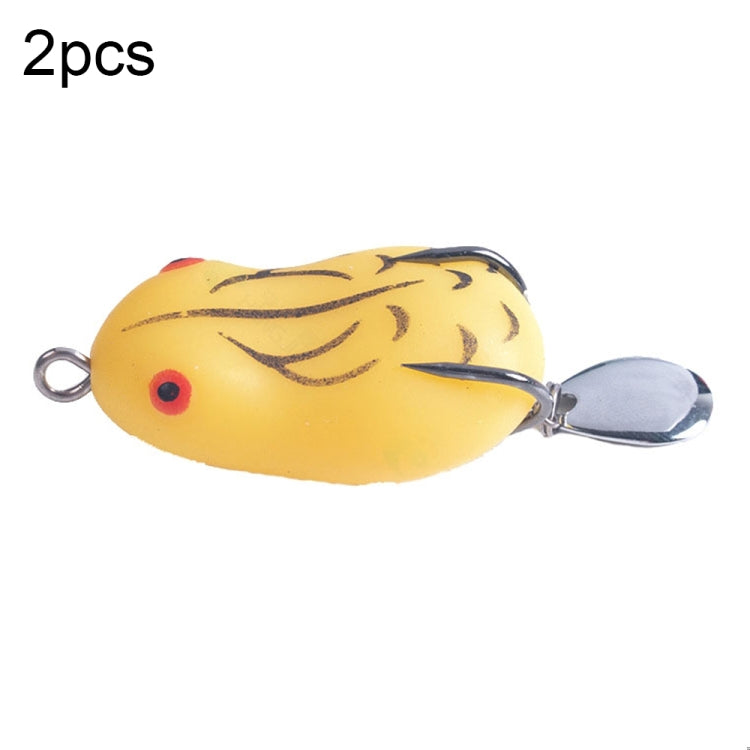 2 PIÈCES HENGJIA Leurre Paillettes Double Hameçon Grenouille de Tonnerre, 4.2cm 8g, 5cm 14g