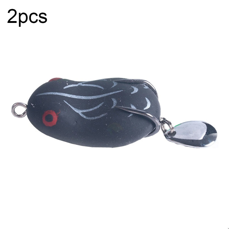 2 PIÈCES HENGJIA Leurre Paillettes Double Hameçon Grenouille de Tonnerre, 4.2cm 8g, 5cm 14g