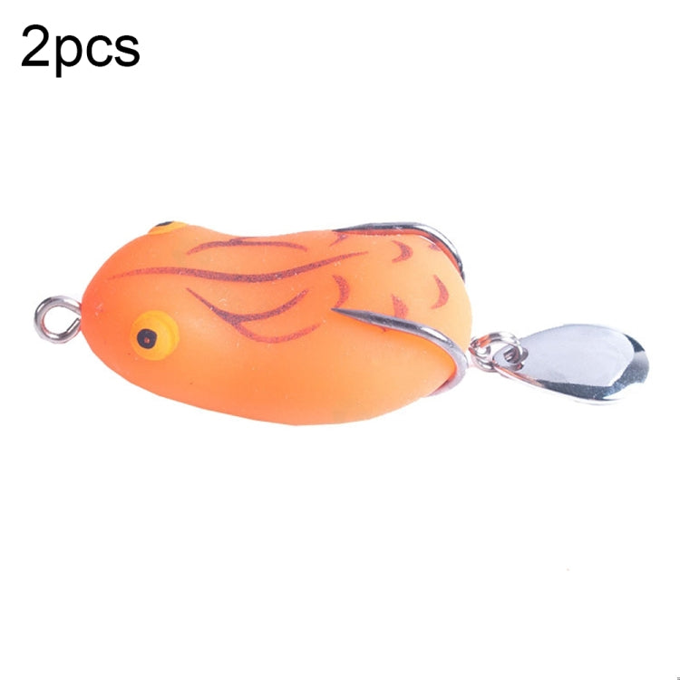 2 PIÈCES HENGJIA Leurre Paillettes Double Hameçon Grenouille de Tonnerre, 4.2cm 8g, 5cm 14g