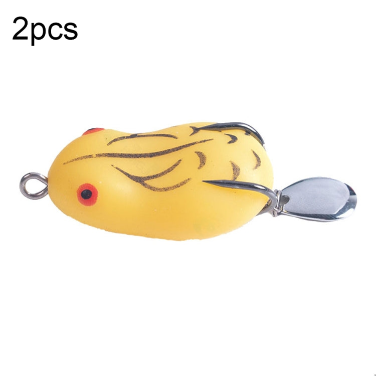 2 PIÈCES HENGJIA Leurre Paillettes Double Hameçon Grenouille de Tonnerre, 4.2cm 8g, 5cm 14g