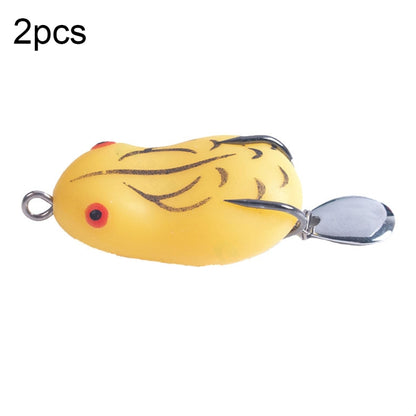 2 PIÈCES HENGJIA Leurre Paillettes Double Hameçon Grenouille de Tonnerre, 4.2cm 8g, 5cm 14g