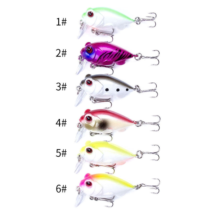 4 leurres souples HENGJIA CB051 de 4 cm / 5,2 g, 1, 2, 3, 4, 5, 6