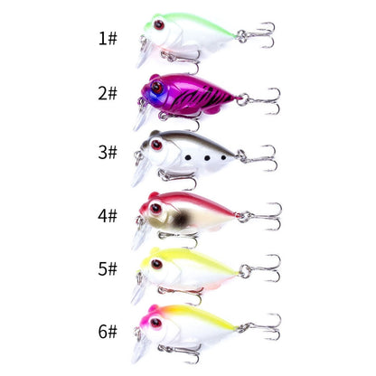 4 leurres souples HENGJIA CB051 de 4 cm / 5,2 g, 1, 2, 3, 4, 5, 6