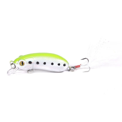 4 PCS HENGJIA CB027 10g 6cm Slow Down Feather Hook Bait, 1, 2, 3, 4, 5