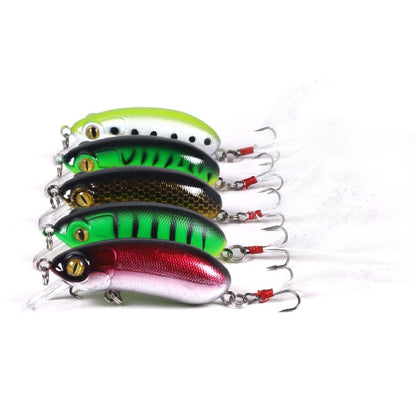 4 PCS HENGJIA CB027 10g 6cm Slow Down Feather Hook Bait, 1, 2, 3, 4, 5